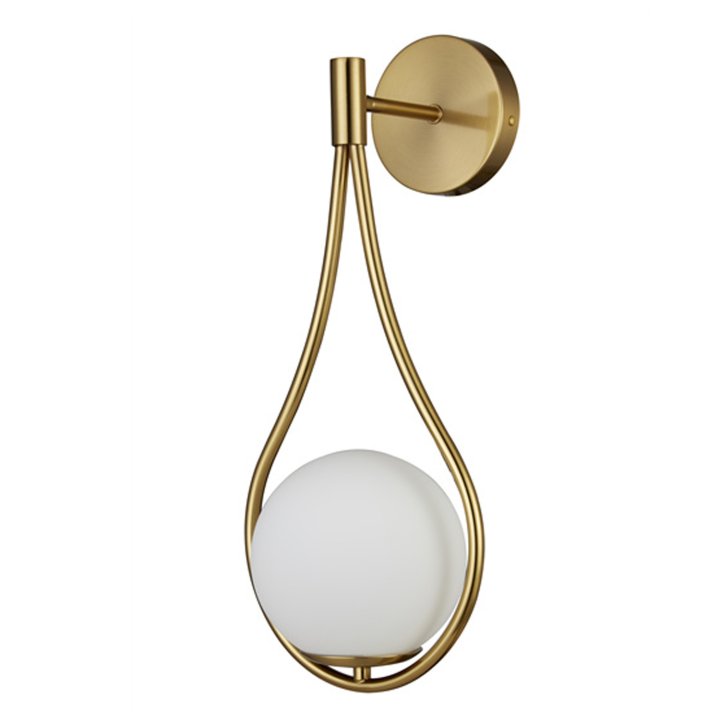 Lampa ścienna DROP biało złota 45 cm