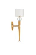 Lampa ścienna DAMA złota 52 cm glamour