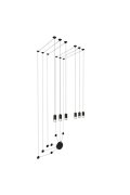 Lampa ścienna LINEA-6 WALL czarna