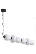 Lampa wisząca BRILLA-6 LED biało-czarna 125 cm