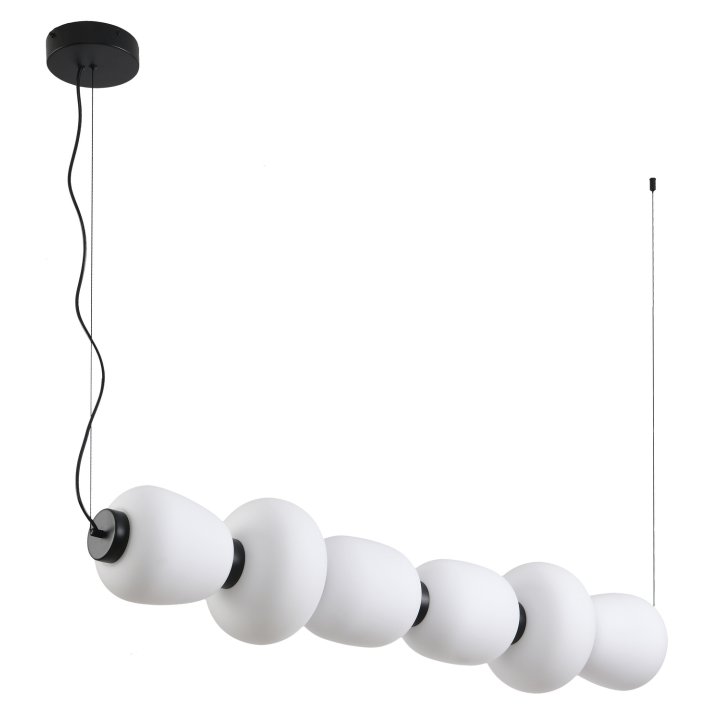 Lampa wisząca BRILLA-6 LED biało-czarna 125 cm