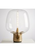 Lampa stołowa FATA transparentno złota 35 *46 cm
