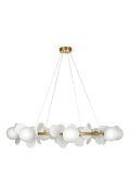 Lampa wisząca CHIC biało złota 105 cm - nowoczesna lampa do salonu