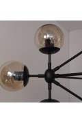 Lampa wisząca ASTRIFERO-15 bursztynowo czarna 110 cm