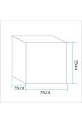 Lampa ogrodowa kostka CUBIC LED M RGBW 16 kolorów 35 cm