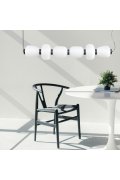 Lampa wisząca BRILLA-6 LED biało-czarna 125 cm