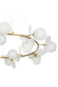 Lampa wisząca CHIC biało złota 105 cm - nowoczesna lampa do salonu