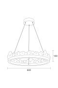 Lampa wisząca MONTANA LED złota 60 cm