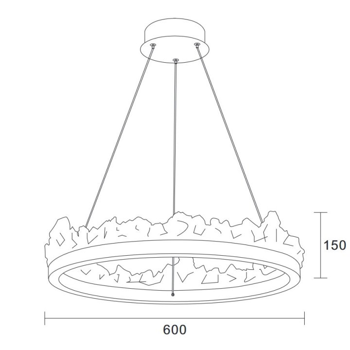 Lampa wisząca MONTANA LED złota 60 cm