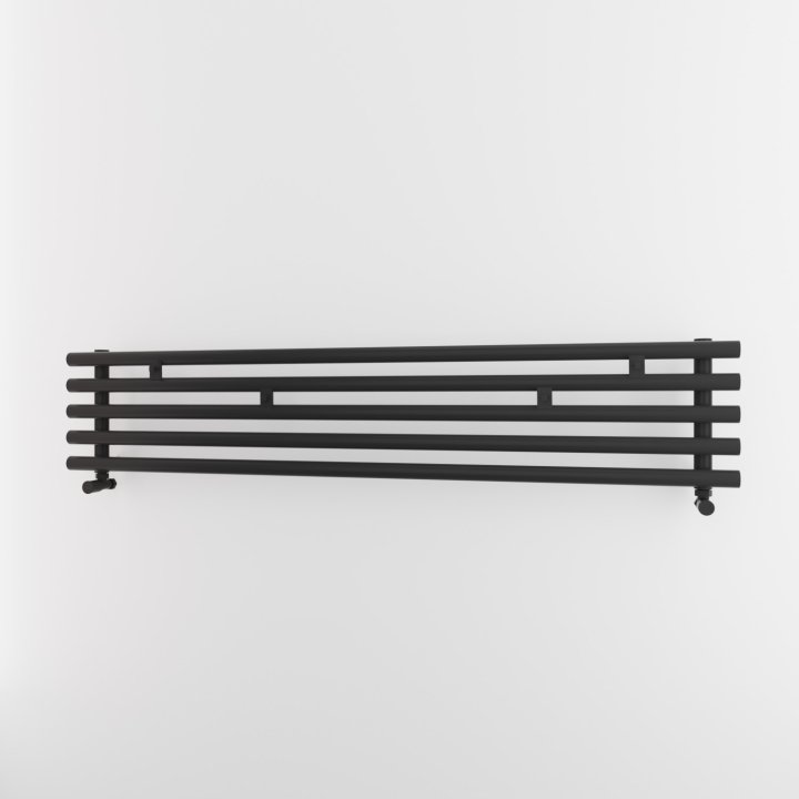 Grzejnik dekoracyjny Aries 3 poziomy Czarny Imers szer. 1500 mm wys. 240 mm 490W