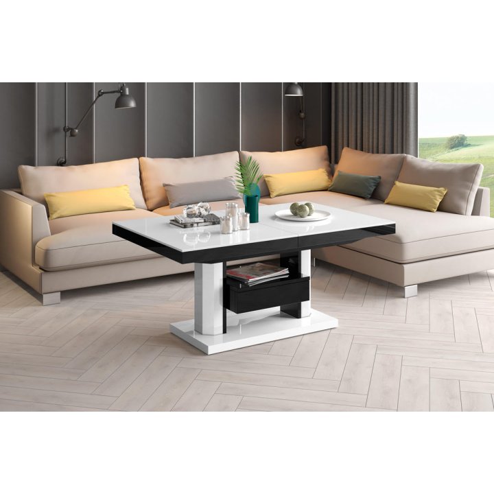 Ławostół Quadro Max Venatino White Hg+Biały Super Print (Hg/Mat)