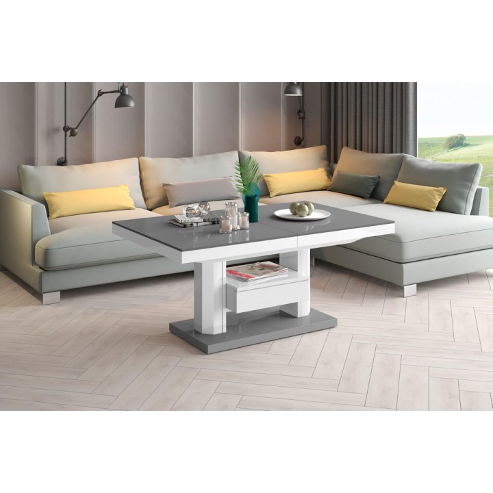 Ławostół Quadro Max Venatino White Hg+Biały Super Print (Hg/Mat)