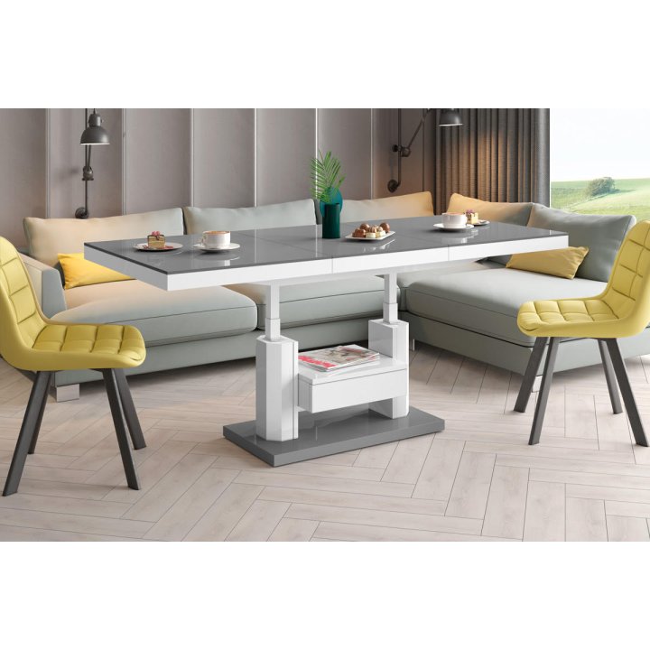 Ławostół Quadro Max Venatino White Hg+Biały Super Print (Hg/Mat)