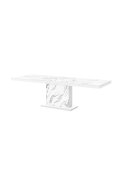 Stół Rozkładany Modica 160 Marble White Hg+Biały Super Print (Hg/Mat)