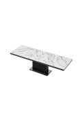 Stół Rozkładany Modica 160 Marble White Hg+Biały Super Print (Hg/Mat)