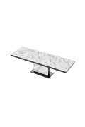 Stół Rozkładany Modica 160 Marble White Hg+Biały Super Print (Hg/Mat)