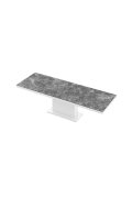 Stół Rozkładany Modica 160 Marble White Hg+Biały Super Print (Hg/Mat)
