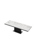 Stół Rozkładany Modica 160 Marble White Hg+Biały Super Print (Hg/Mat)