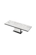 Stół Rozkładany Modica 160 Marble White Hg+Biały Super Print (Hg/Mat)