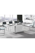 Stół Rozkładany Modica 160 Marble White Hg+Biały Super Print (Hg/Mat)