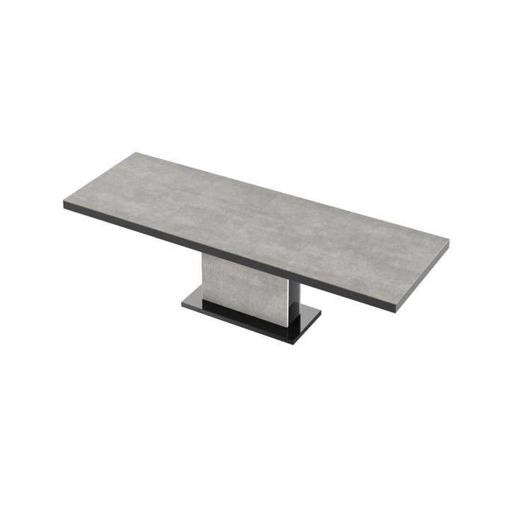Stół Rozkładany Modica 160 Marble White Hg+Biały Super Print (Hg/Mat)