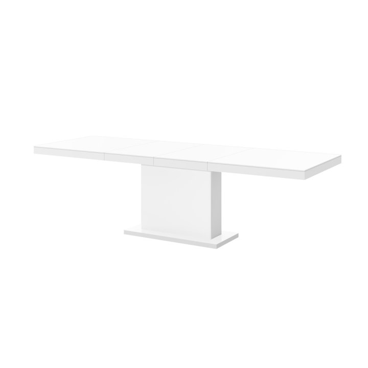 Stół Rozkładany Modica 160 Marble White Hg+Biały Super Print (Hg/Mat)