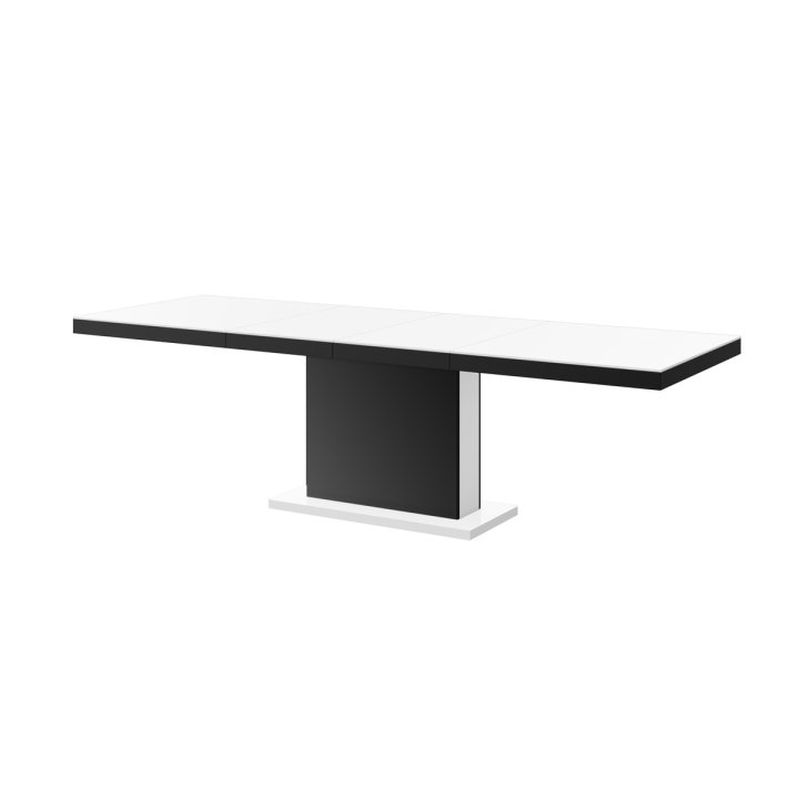 Stół Rozkładany Modica 160 Marble White Hg+Biały Super Print (Hg/Mat)