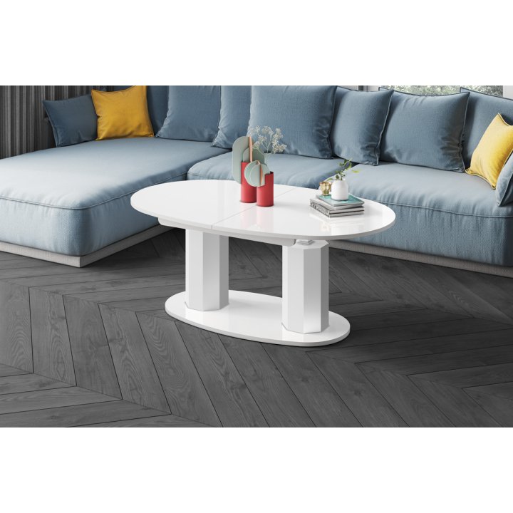 Ławostół Rozkładany Barletta Venatino Dark Hg+Biały Super Print (Hg/Mat)