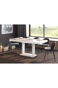 Stół Quadro 120 Marble White Hg+Biały Super Print (Hg/Mat)