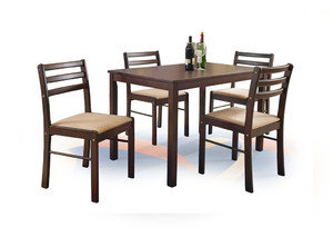 Stół NEW STARTER + 4 krzesła espresso - Halmar