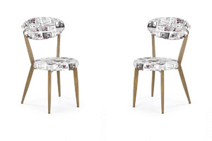 Dwa krzesła dąb miodowy - newspaper - 0442